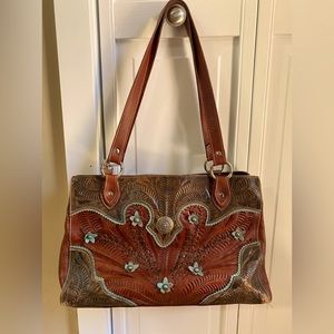 American West leather handbag purse.